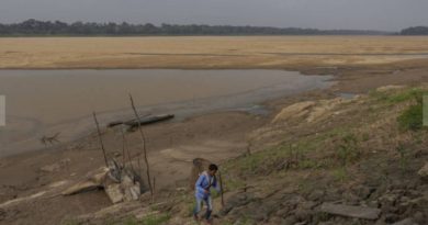 Profundidade do rio Solimões cai para baixa recorde e preocupa moradores do Amazonas